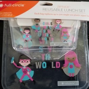 ZIPTUCK  FULL CIRCLE HOME KIDS LUNCH SET 2 piece new still in plastic.